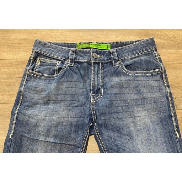 Rock & Roll Denim Pistol Straight Mens 32X34 Cowboy Thick Stitch Jeans - Picture 2 of 11